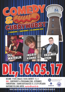 Plakat Comedy und Currywurst